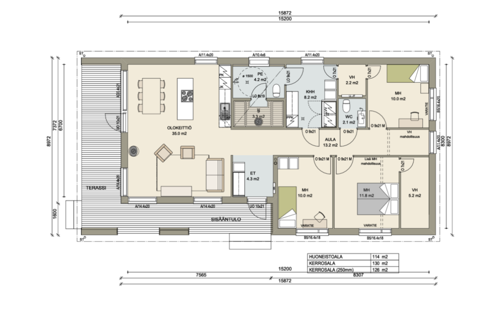 Kuori 114 põhiplaan