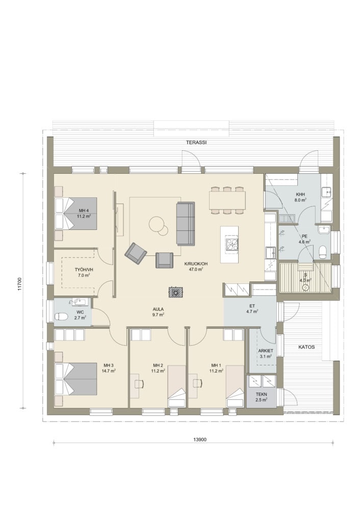 Aitio 144 põhiplaan