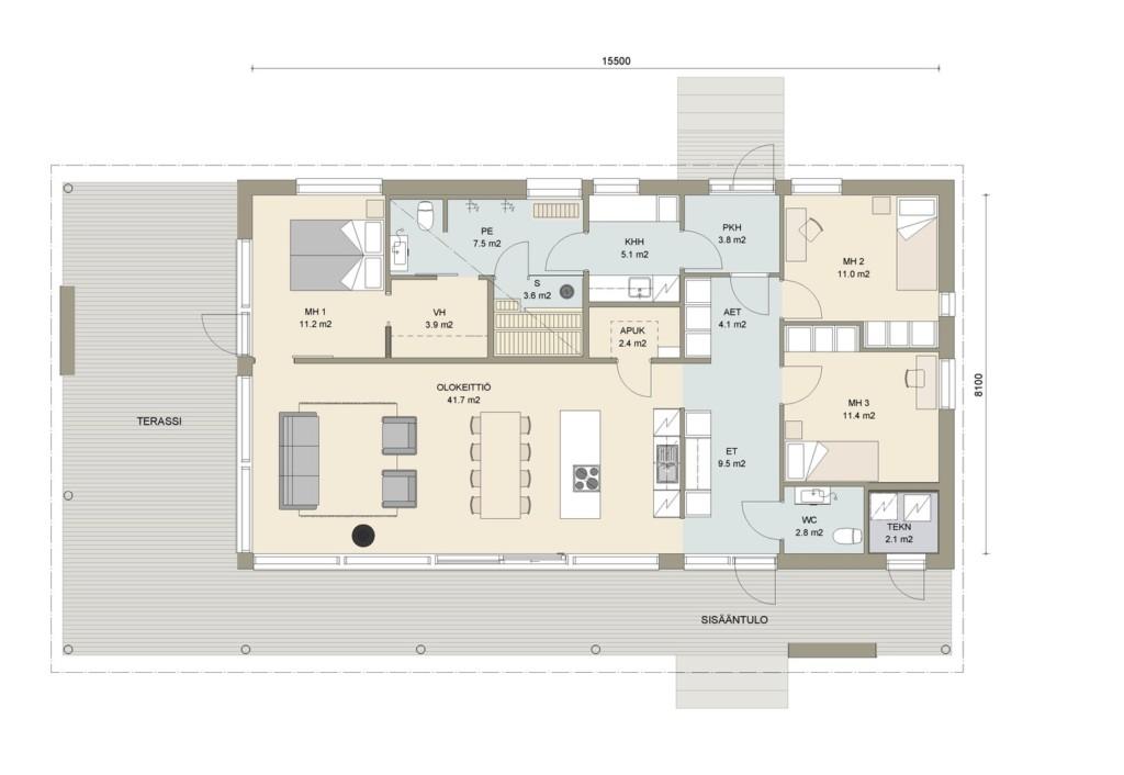 Kultaranta 123 põhiplaan