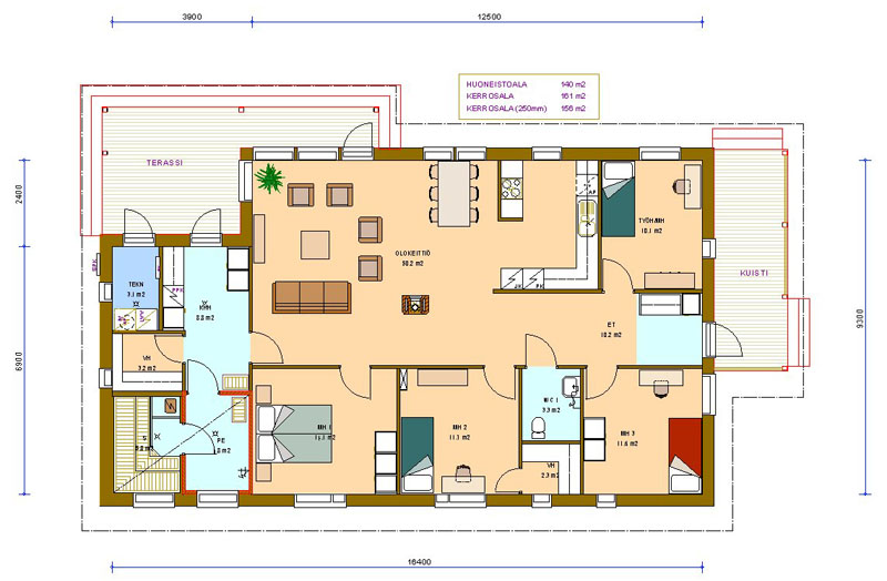 Plazia 140 põhiplaan