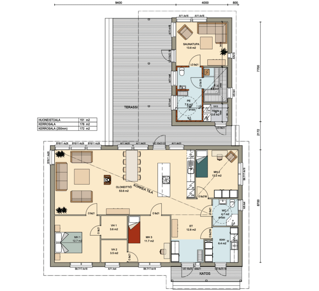 Plazia 152P põhiplaan