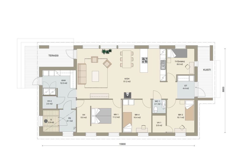 Plazia 132 põhiplaan