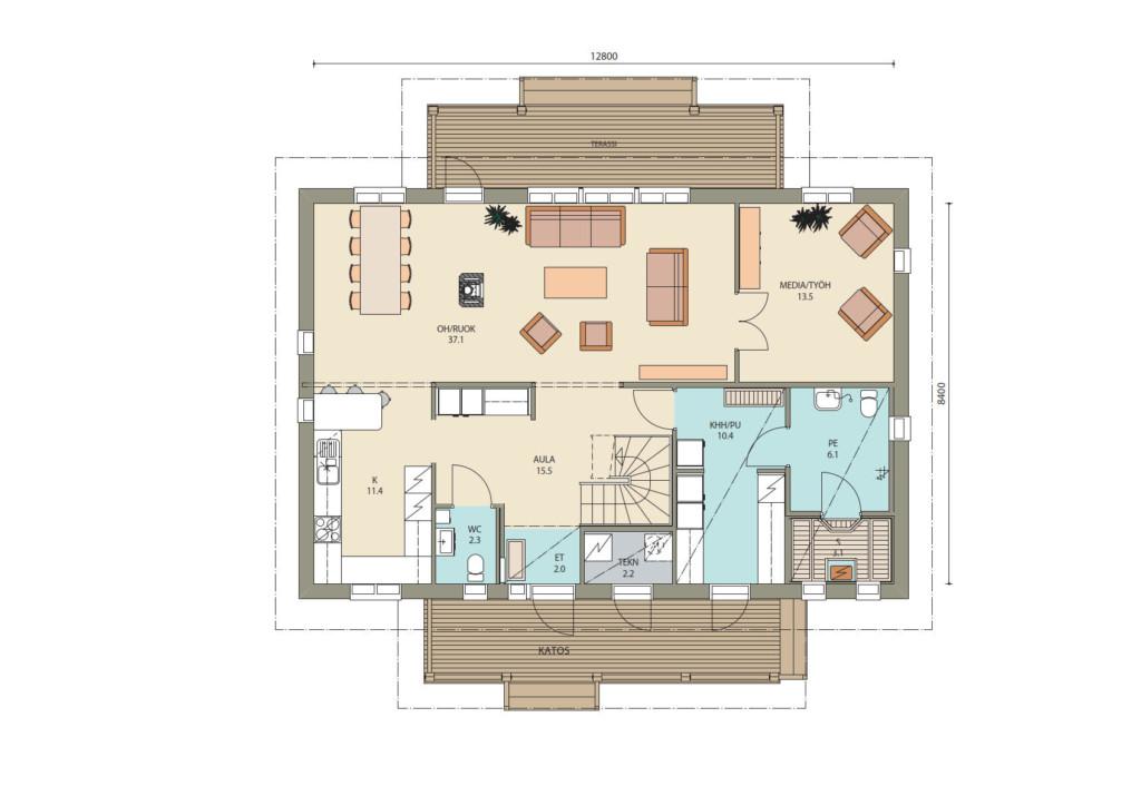 Kartano / Valkama 207 põhiplaan