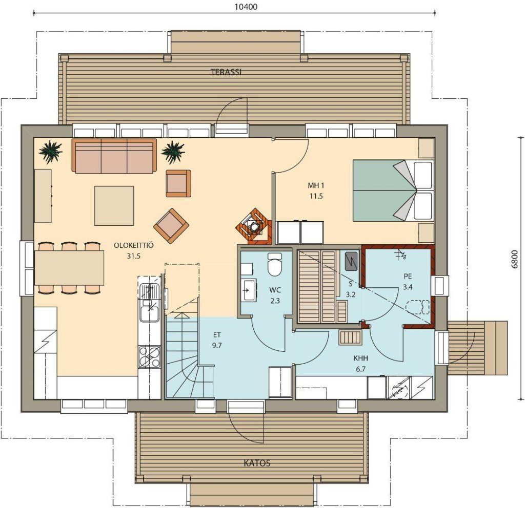 Kartano / Valkama 71 põhiplaan